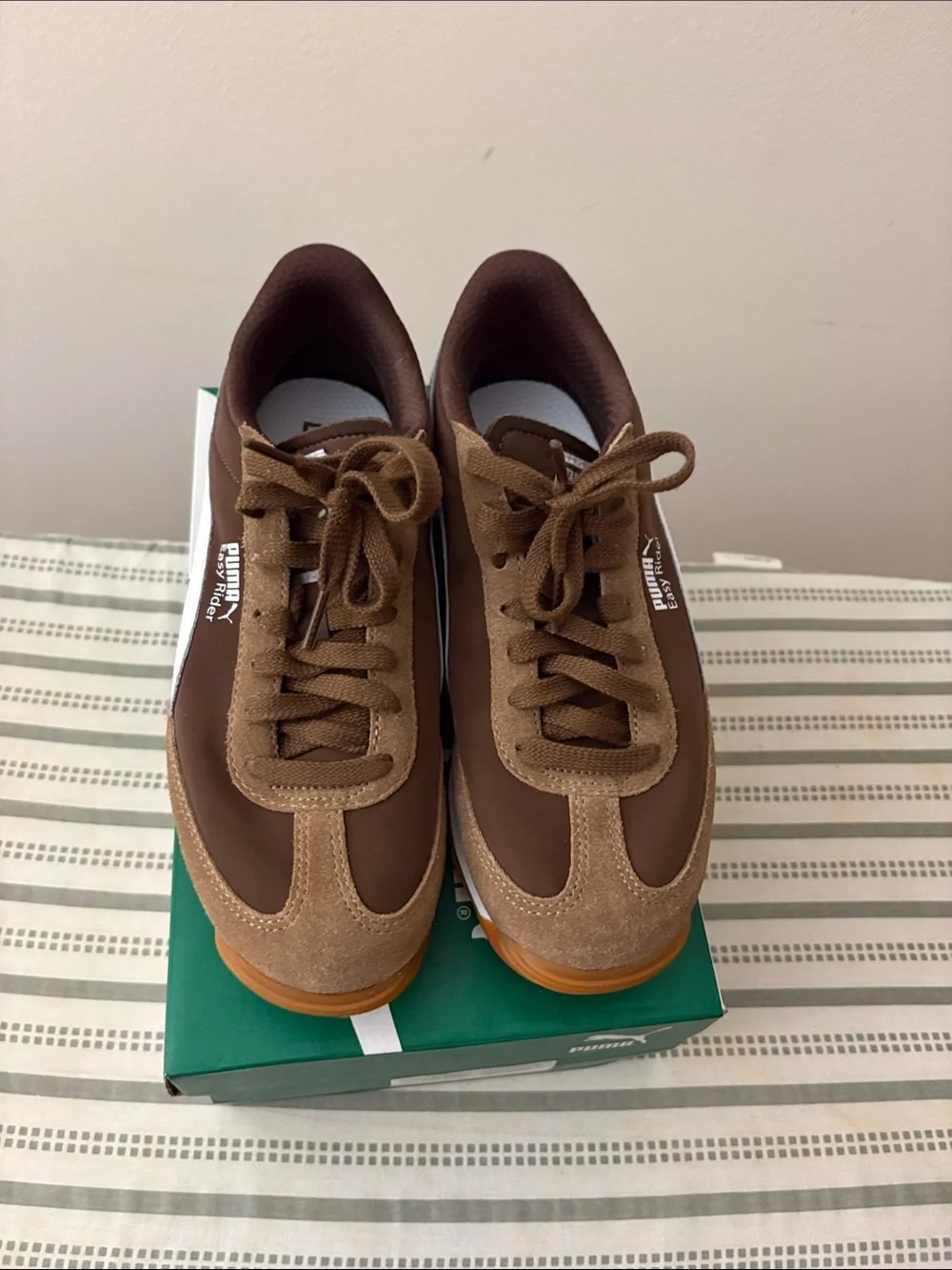 Puma Easy Rider women’s  Brown and White Athletic Sneakers